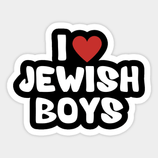 I Love Jewish Boys Sticker